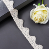 Elastic Lace 3CM Fashion 3D Nylon Spandex Stretch White Floral Lace Trim 106265#