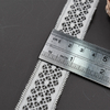 Elastic Lace 2.5CM Fashion 3D Nylon Spandex Stretch White Floral Lace Trim 59597-2#
