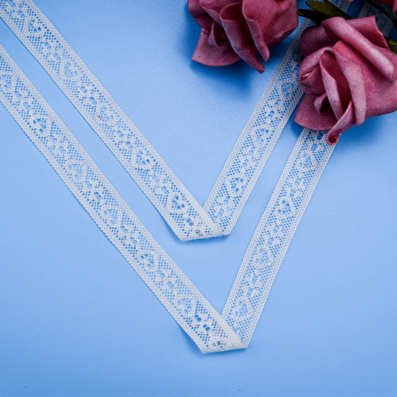 High Quality Stretch Nylon Lace Trim 1.5cm Nylon Lace Fabric Nylon Spandex Lace for Bra And Underwear Wedding Decoration 61661-1#