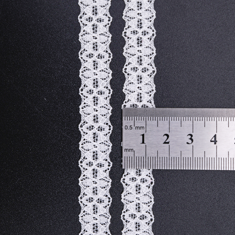 High Quality Stretch Nylon Lace Trim 1.5cm Nylon Lace Fabric Nylon Spandex Lace for Bra And Underwear Wedding Decoration 116550#