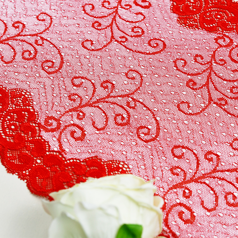 Ready Stock Lace High Quality 22cm Women's Elastic Floral Lace Trim4135#