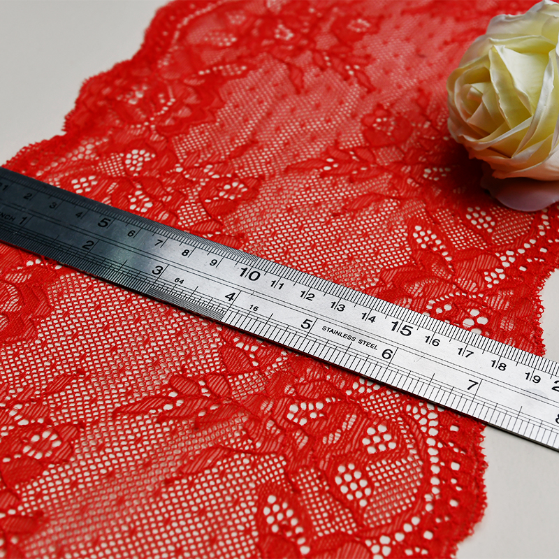 Elegant Mesh Elastic Lace Trim 19cm Spandex Lace Fabric Elastic Lace Women's Dress Underwear Bra 10061#