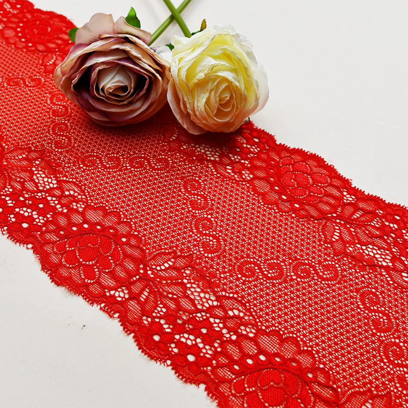 Elegant Mesh Elastic Lace Trim 14cm Spandex Lace Fabric Elastic Lace Women's Dress Underwear Bra B010#