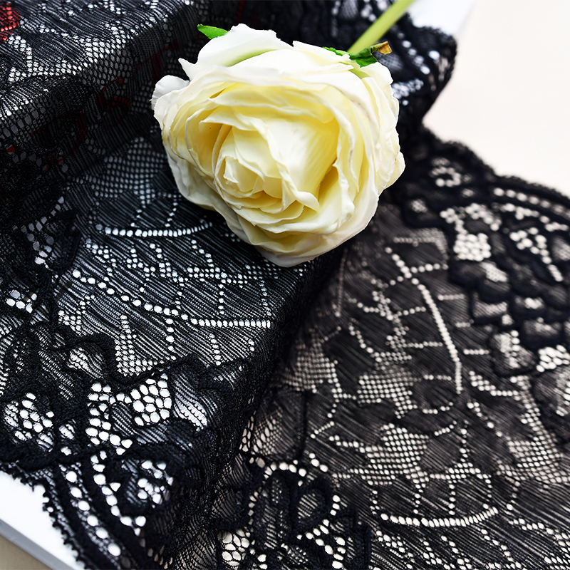 Elegant Mesh Elastic Lace Trim 22.5cm Spandex Lace Fabric Elastic Lace Women's Dress Underwear Bra 85146#