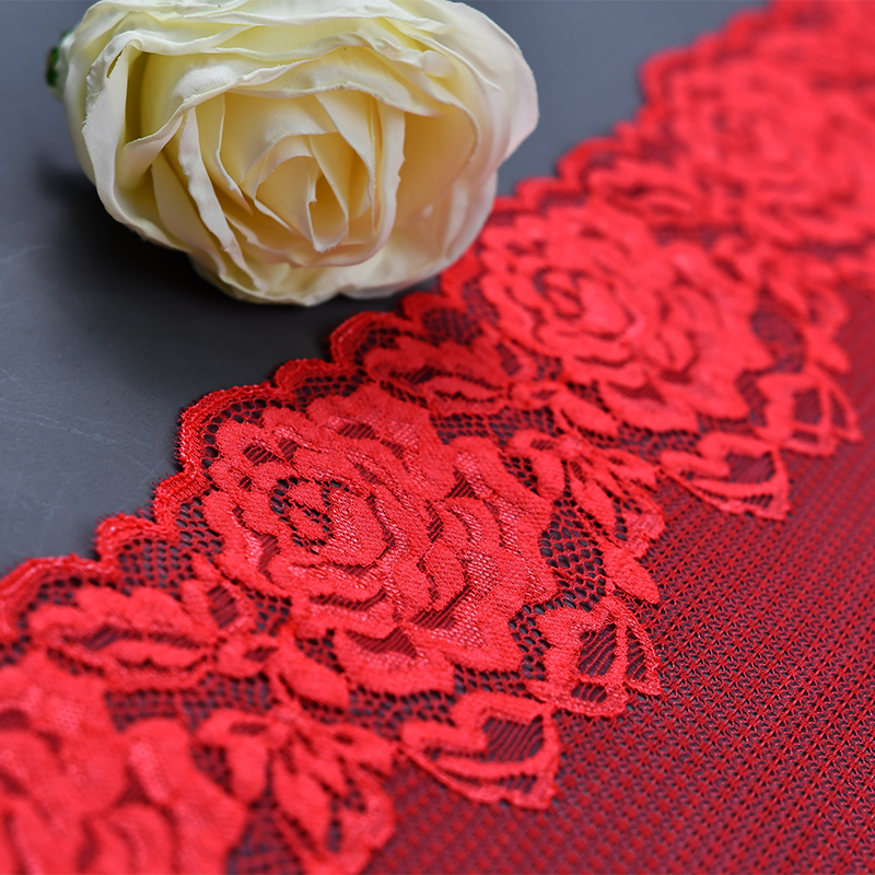 23cm Beautiful Lace Stretch Floral Lingerie Headband Elastic Diy Lace 59106#