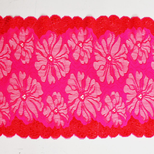 Ready Stock Lace High Quality 19cm Women's Elastic Floral Lace Trim 7682#