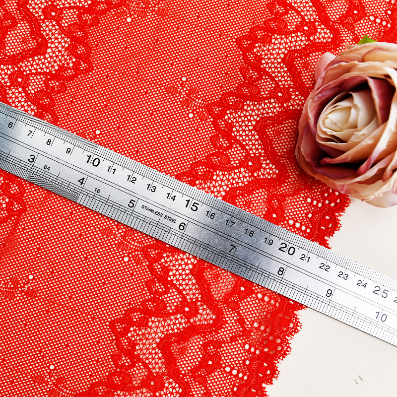 manufacturers supply 21cm wide warp knitted white lace underwear clothing accessories DIY wedding dress stretch lace 65029#