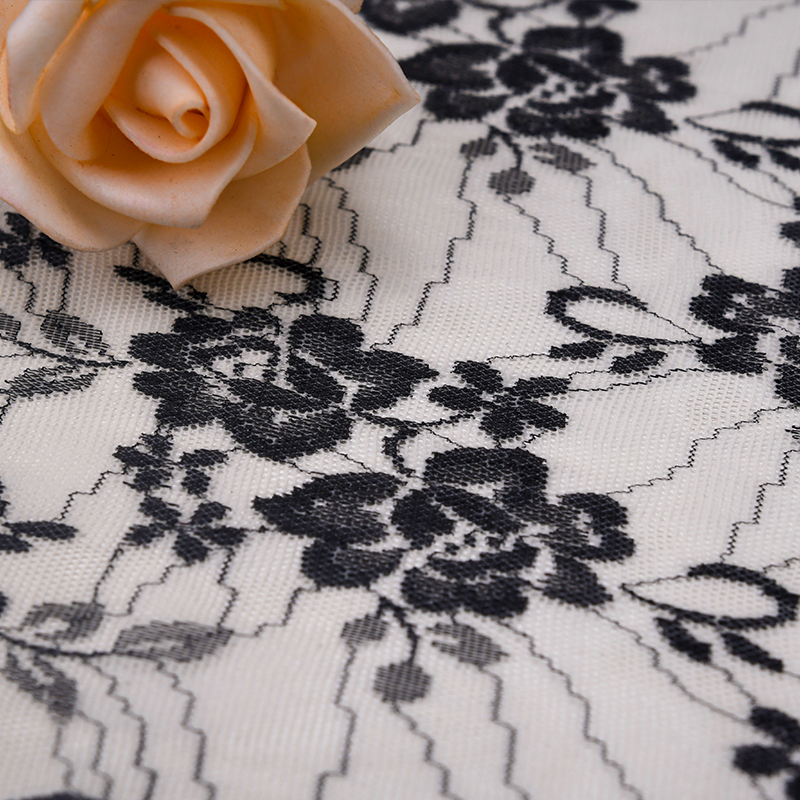 Wholesale two-color knitted elastic lace fabric women's dress 5558#