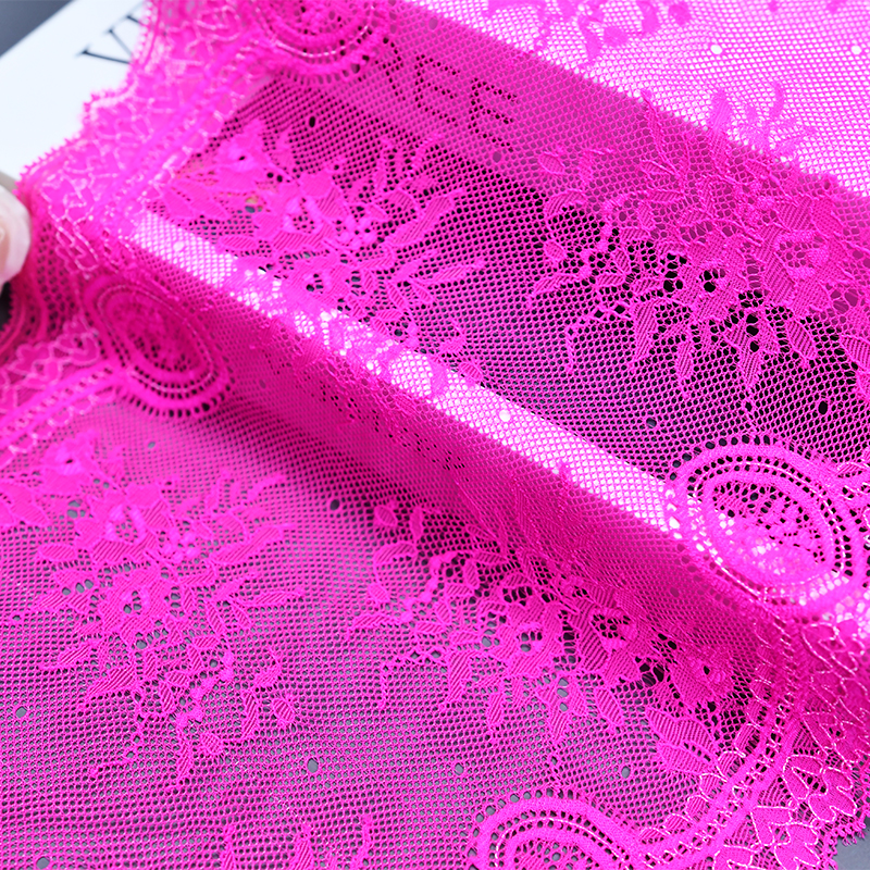 Professional Lace Manufacturer High Quality 21cm Stretch White Floral Lace Trim for Women 5201#