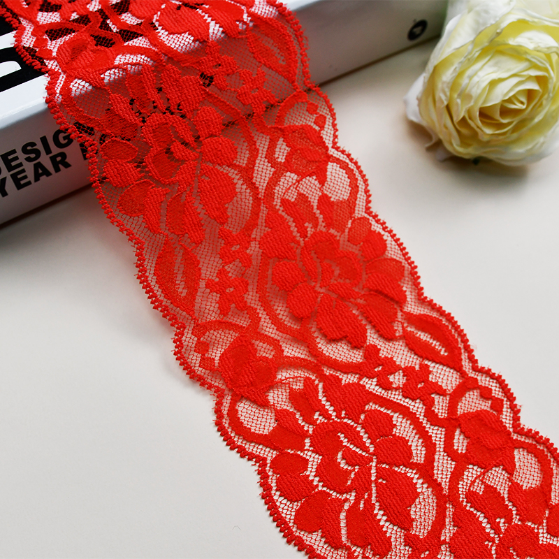 Best Selling Tricot 8.5Cm Wide Nylon Spandex Guipure Garniture Stretch Soft Lace Trim Trimming 4803#