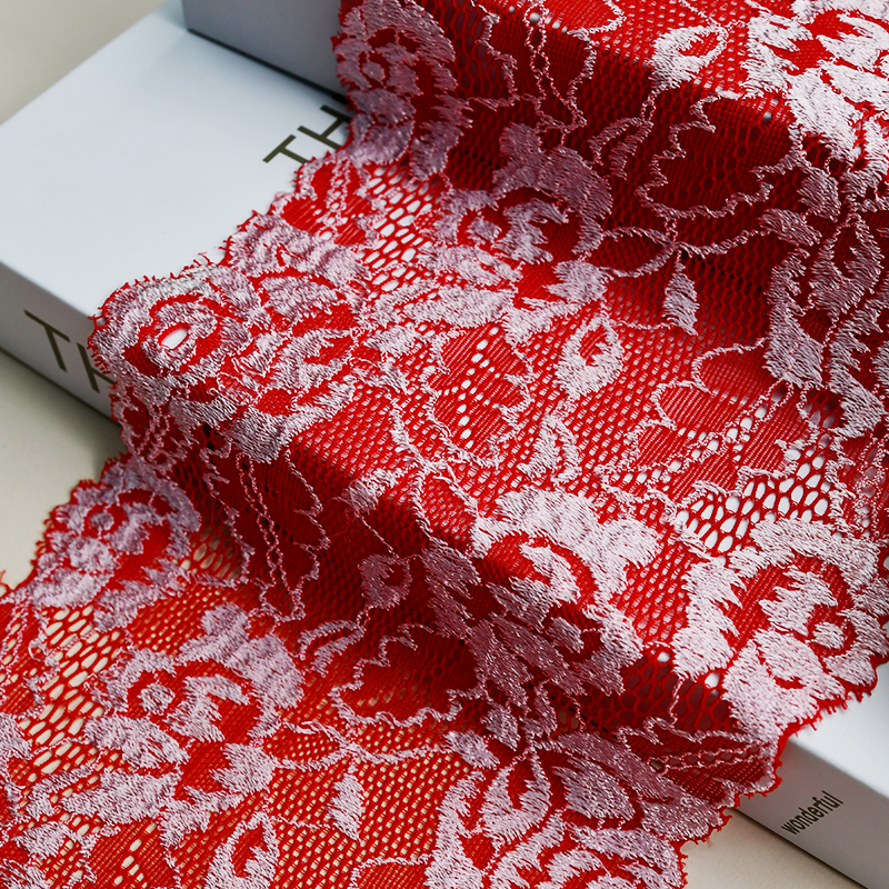 Professional Lace Manufacturer High Quality 16cm Stretch White Floral Lace Trim for Women 0732#