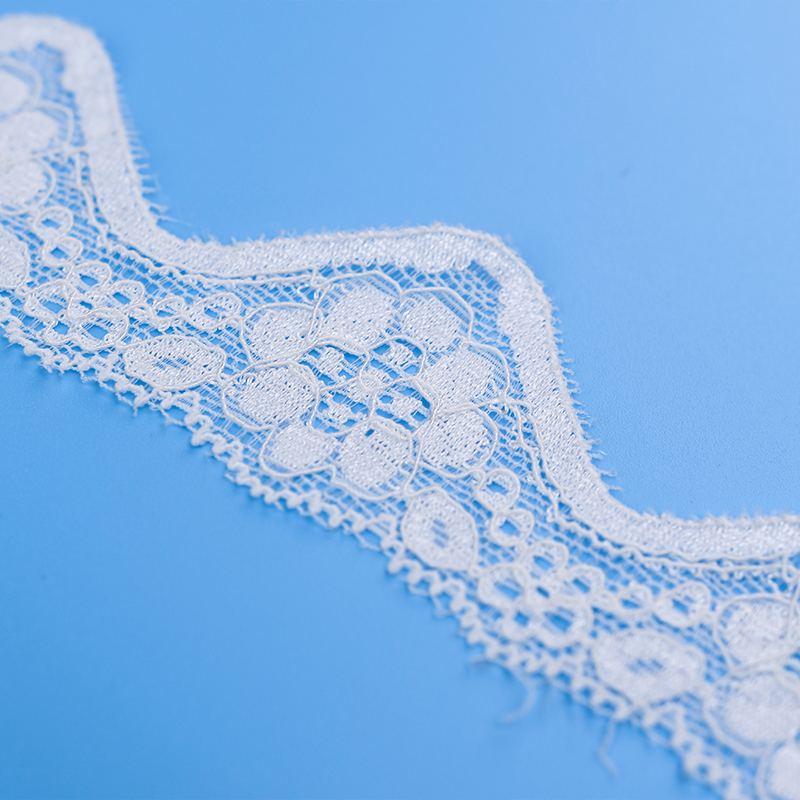 High Quality Stretch Nylon Lace Trim 4cm Nylon Lace Fabric Nylon Spandex Lace for Bra And Underwear Wedding Decoration 3120#