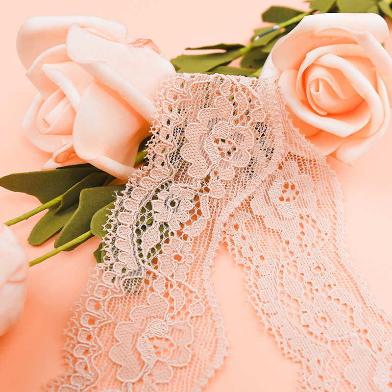 High Quality Stretch Nylon Lace Trim 3cm Nylon Lace Fabric Nylon Spandex Lace for Bra And Underwear Wedding Decoration 6922#
