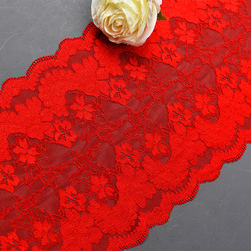 Ready Stock Lace High Quality 22.5cm Women's Elastic Floral Lace Trim 5187#