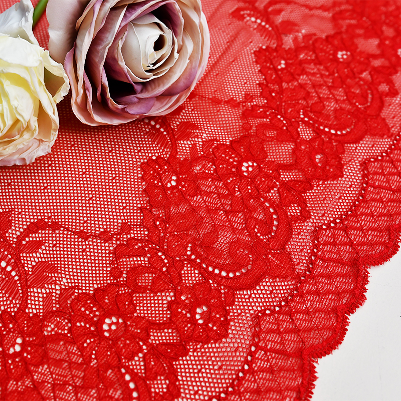 24cm Beautiful Lace Stretch Floral Lingerie Headband Elastic Diy Lace 9645#