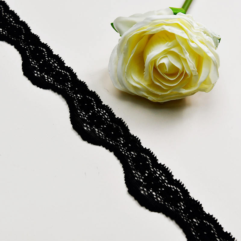 High Quality Stretch Nylon Lace Trim 2.7cm Nylon Lace Fabric Nylon Spandex Lace for Bra And Underwear Wedding Decoration 106670#