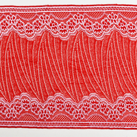 21cm Wholesale Two Color Knitted Elastic Lace Trim, Elastic Lace Trim Women's Dress 61119#