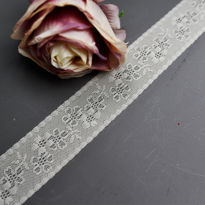 High Quality Stretch Nylon Lace Trim 3.5cm Nylon Lace Fabric Nylon Spandex Lace for Bra And Underwear Wedding Decoration VG446#
