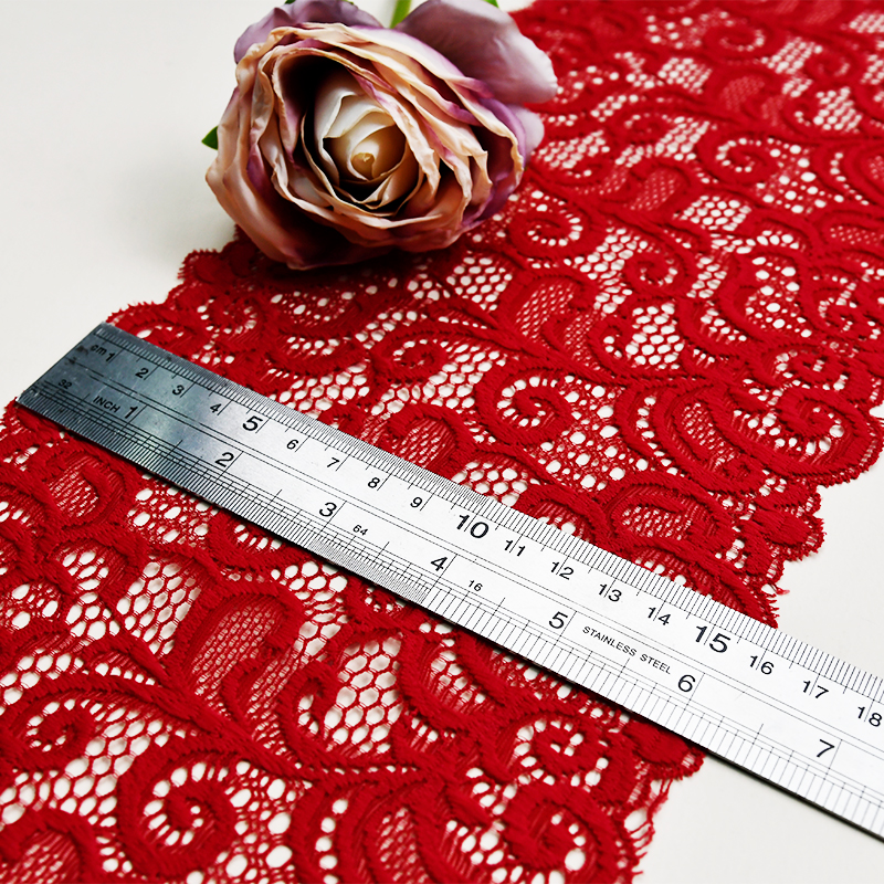 Elegant Mesh Elastic Lace Trim 17.5cm Spandex Lace Fabric Elastic Lace Women's Dress Underwear Bra 0747#