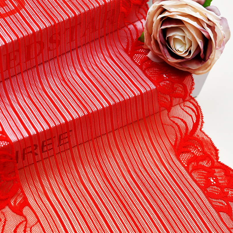 Professional Lace Manufacturer High Quality 20cm Stretch White Floral Lace Trim for Women 5078#