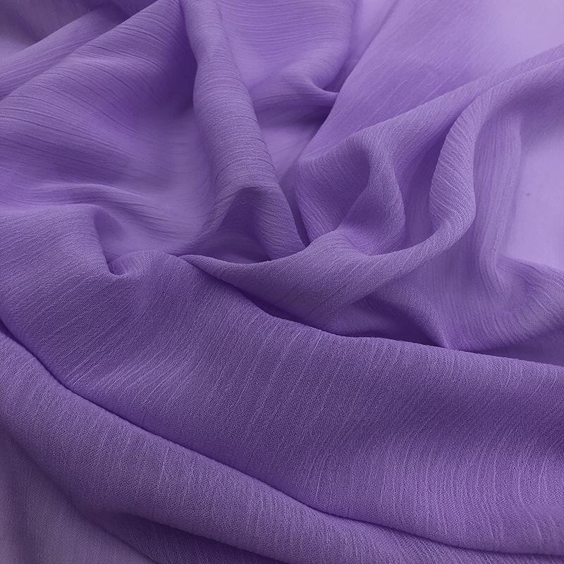 100% Polyester Plain Dyed Chiffon Fabric for Women Dress