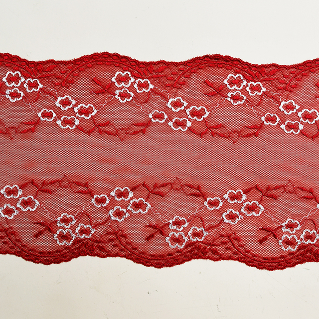 Ready Stock Lace High Quality 20cm Women's Elastic Floral Lace Trim 6032#