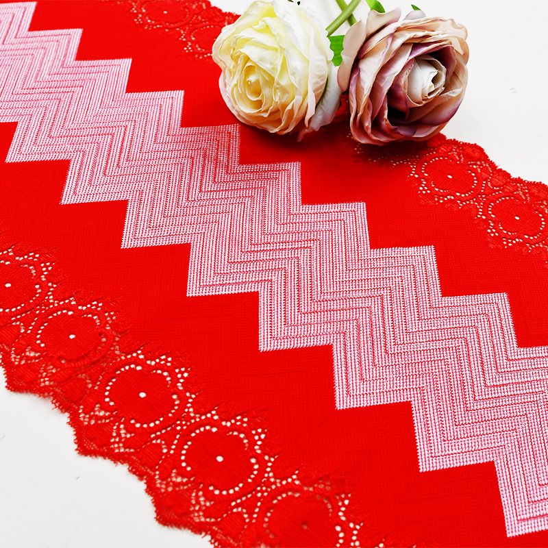 Ready Stock Lace High Quality 23cm Women's Elastic Floral Lace Trim 5578#