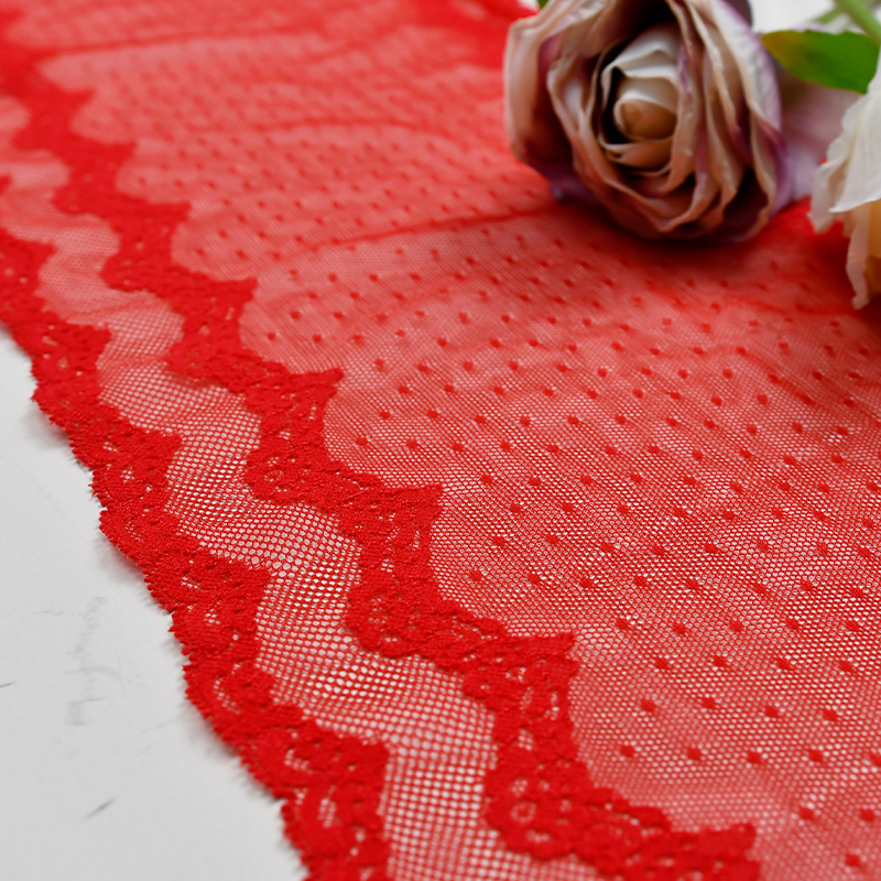 Professional Lace Manufacturer High Quality20cm Stretch White Floral Lace Trim for Women41029#