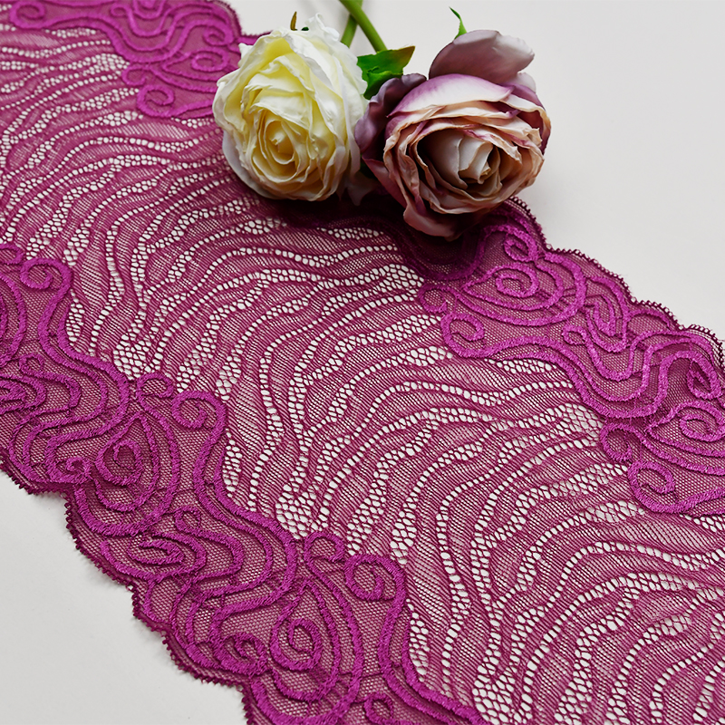 manufacturers supply 21.5cm wide warp knitted white lace underwear clothing accessories DIY wedding dress stretch lace 8182#