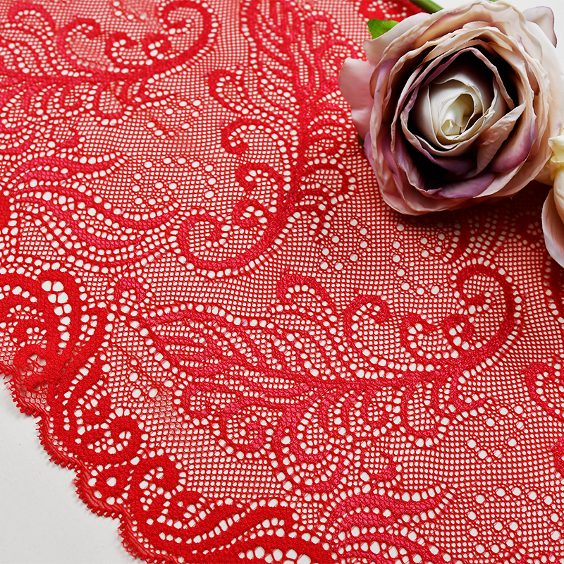 20cm Beautiful Lace Stretch Floral Lingerie Headband Elastic Diy Lace 05659#