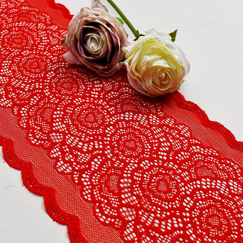Elegant Mesh Elastic Lace Trim 17.5cm Spandex Lace Fabric Elastic Lace Women's Dress Underwear Bra 7060#