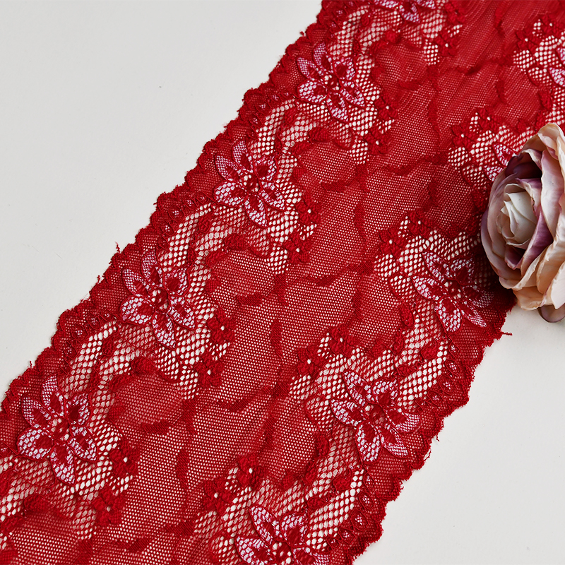 Ready Stock Lace High Quality 16cm Women's Elastic Floral Lace Trim 6514#