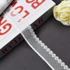 Elastic Lace 3CM Fashion 3D Nylon Spandex Stretch White Floral Lace Trim 59099-2#