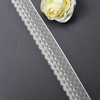 Elastic Lace 3.8CM Fashion 3D Nylon Spandex Stretch White Floral Lace Trim 106679#