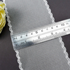 Elastic Lace 9CM Fashion 3D Nylon Spandex Stretch White Floral Lace Trim 5458A#