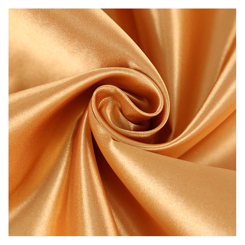 Plain Dyed 96% Polyester 4%Spandex Bridal Satin Stretch Textile Satin Fabric for Nightwear Garment
