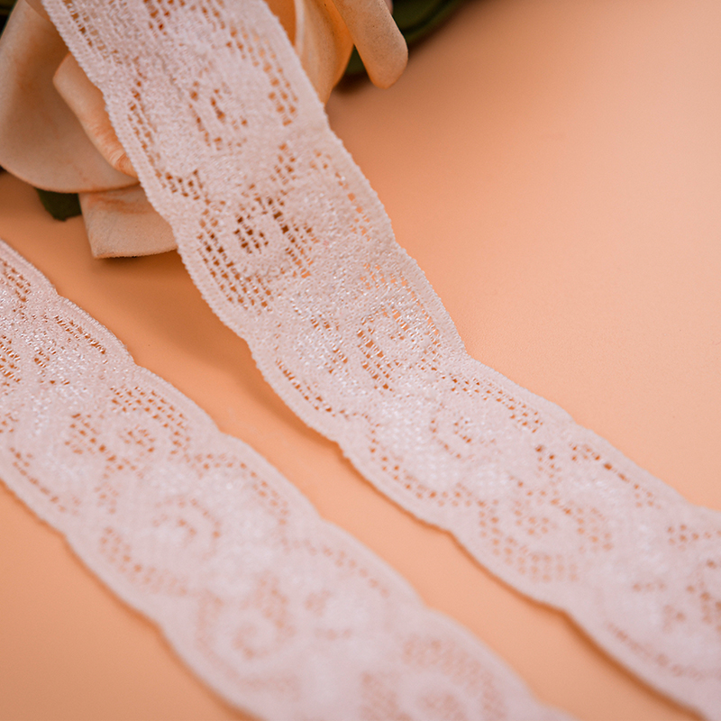 High Quality Stretch Nylon Lace Trim 2.5cm Nylon Lace Fabric Nylon Spandex Lace for Bra And Underwear Wedding Decoration 1592#