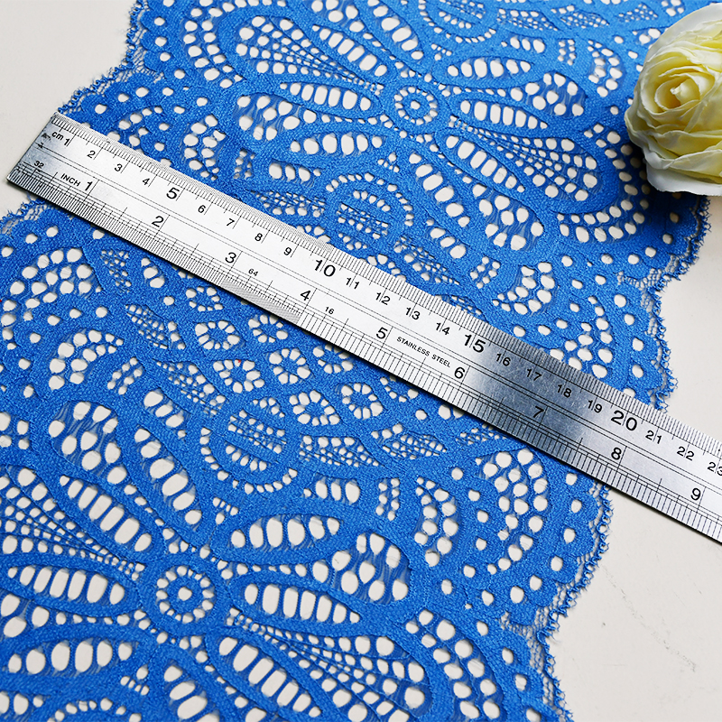 Elegant Mesh Elastic Lace Trim 21cm Spandex Lace Fabric Elastic Lace Women's Dress Underwear Bra 65228#