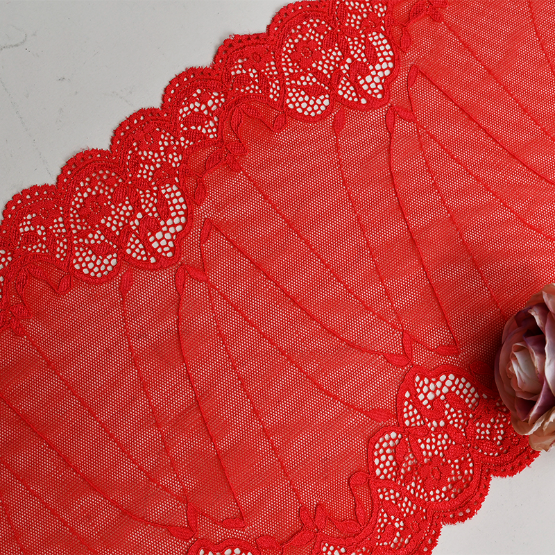 Elegant Mesh Elastic Lace Trim 25cm Spandex Lace Fabric Elastic Lace Women's Dress Underwear Bra 9289#