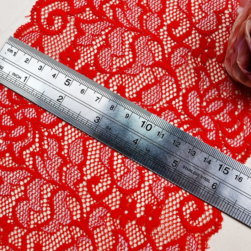 Ready Stock Lace High Quality 21.5cm Women's Elastic Floral Lace Trim 2333#