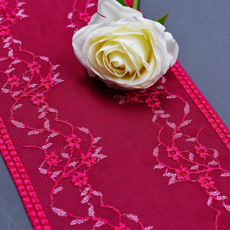Ready Stock Lace High Quality 15.5cm Women's Elastic Floral Lace Trim 165083#