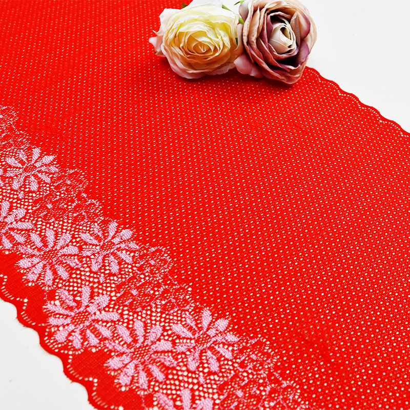 Ready Stock Lace High Quality 30cm Women's Elastic Floral Lace Trim 8091#