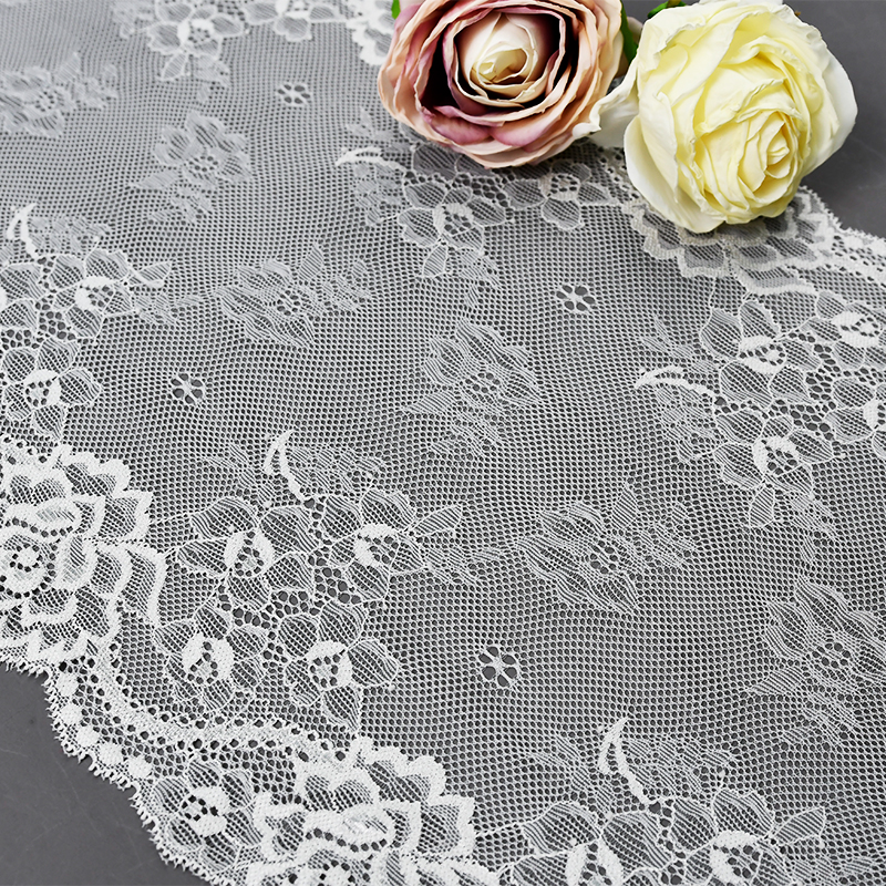 25cm Beautiful Lace Stretch Floral Lingerie Headband Elastic Diy Lace 10026#
