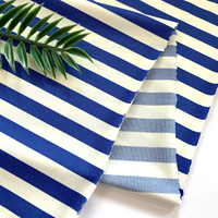 90% Polyester 10%Spandex Blue Stripe Digital Printing Printed Textile Fabric for Swimwear Sportswear Garment