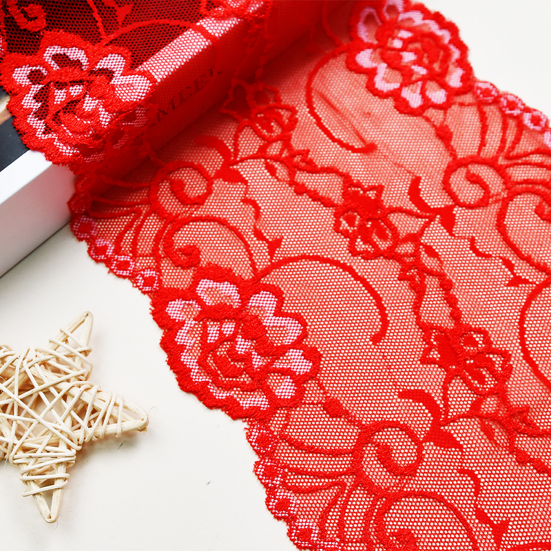 Professional Lace Manufacturer High Quality 18cm Stretch White Floral Lace Trim for Women 3142#
