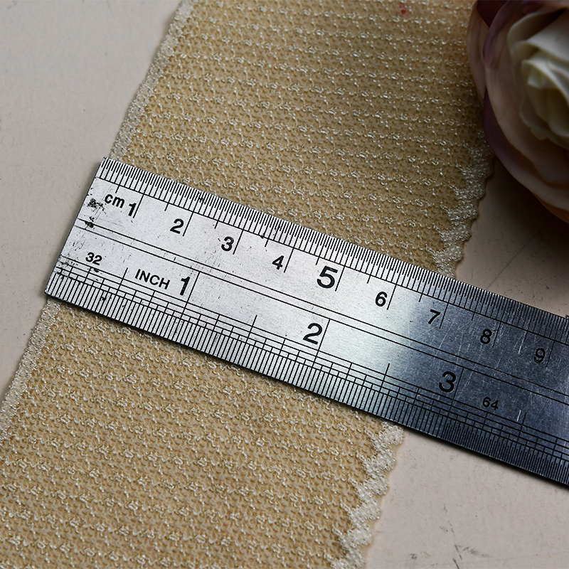 7cm Wholesale Bicolor knitted Elastic Lace Trim, nylon spandex stretch lace trim for women dress 88234#