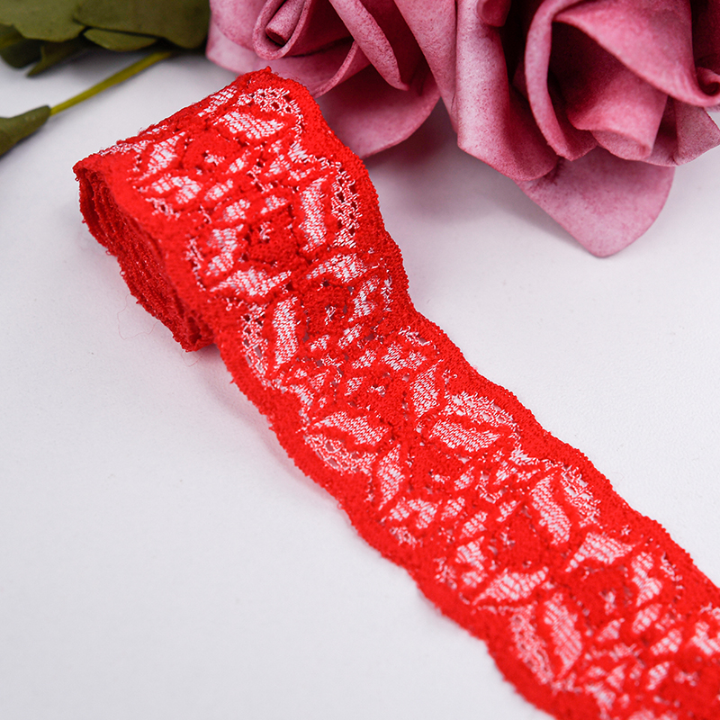 High Quality Stretch Nylon Lace Trim 3cm Nylon Lace Fabric Nylon Spandex Lace for Bra And Underwear Wedding Decoration 1634#