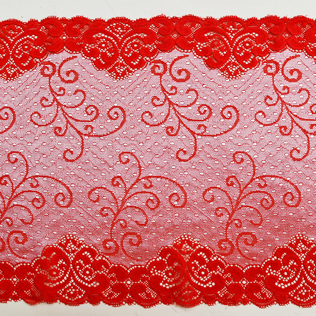 Professional Lace Manufacturer High Quality 25cm Stretch White Floral Lace Trim for Women 5220#