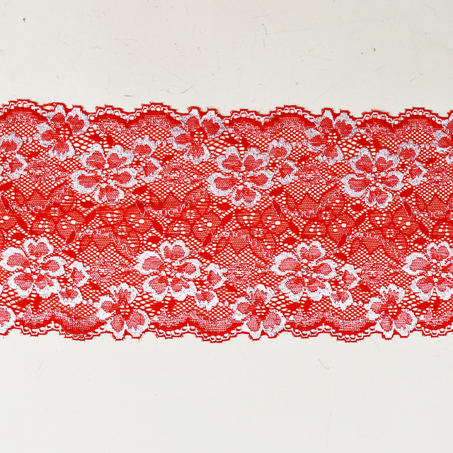 Professional Lace Manufacturer High Quality 13cm Stretch White Floral Lace Trim for Women 59177#