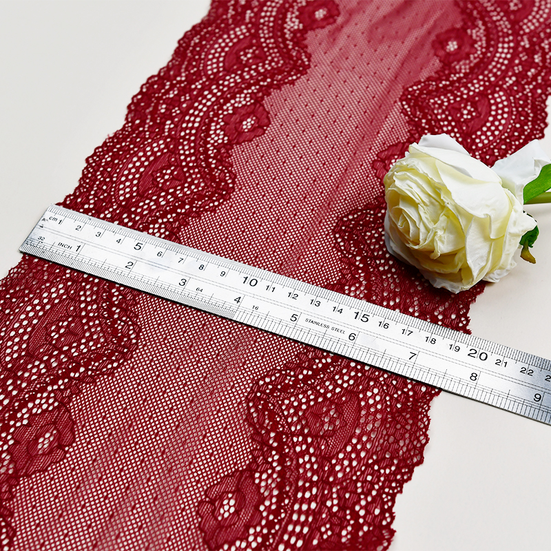  Elegant Mesh Elastic Lace Trim 20cm Spandex Lace Fabric Elastic Lace Women's Dress Underwear Bra 0305#